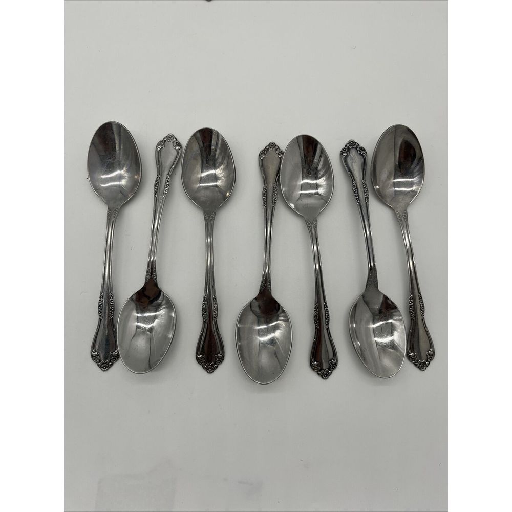 Oneida‎ Wm A Rogers Deluxe Stainless Mansfield 7 Tablespoons Glossy Roses